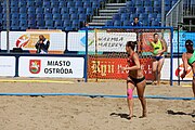 Deutsch: Beachhandball Europameisterschaften 2019 (Beach handball Euro); Tag 2: 3. Juli 2019 – Frauen, Vorrunde Gruppe D, Ukraine-Deutschland 2:0 (23:22, 32:24) English: Beach handball Euro; Day 2: 3 July 2019 – Women Preliminary Round Group D – Ukraine-Germany 2:0 (23:22, 32:24)