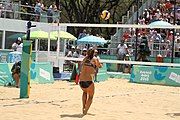 Deutsch: Beachvolleyball bei den Olympischen Jugendspielen 2018; Tag 11, 17. Oktober 2018; Mädchen, Finale – Italien (Claudia Scampoli & Nicol Bertozzi)- Russland (Maria Woronina & Maria Botscharow) 0:2 (19–21/19–21) English: Beach volleyball at the 2018 Summer Youth Olympics at 17 October 2018 – Girls Final – Italy (Claudia Scampoli & Nicol Bertozzi) - Russia (Maria Voronina & Maria Bocharova) 0:2 (19–21/19–21)