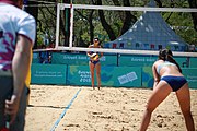 Deutsch: Beachvolleyball bei den Olympischen Jugendspielen 2018; Tag 8, 14. Oktober 2018; Mädchen, Achtelfinale – Mexiko-China 0:2 (15–21/16–21) English: Beach volleyball at the 2018 Summer Youth Olympics at 14 October 2018 – Girls Round of 16 – Mexico-China 0:2 (15–21/16–21)