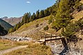 * Nomination Mountain tour from Prasüras, through the Val Trupchun to Alp Purcher in the Swiss National Park. Bridge over the Ova da Varusch. --Famberhorst 07:33, 1 December 2019 (UTC) * Promotion  Support Good quality. --Ercé 08:07, 1 December 2019 (UTC)