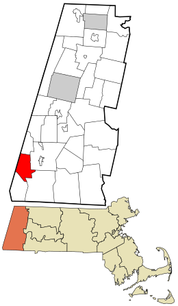 Расположение в округе Беркшир и штате Массачусетс.