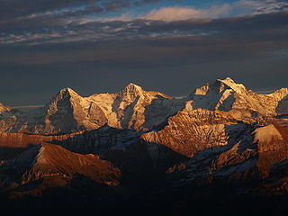 Bernese Alps part of the Alps mountain range in Switzerland