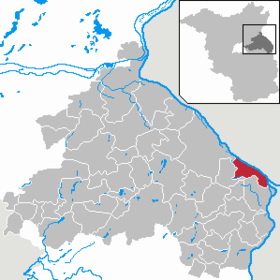 Bleyen-Genschmar i distriktet Märkisch-Pays de l'Oder