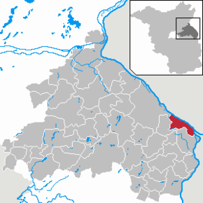 Poziția Bleyen-Genschmar pe harta districtului Märkisch-Oderland