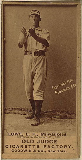 Lowe with the Milwaukee Brewers in 1888