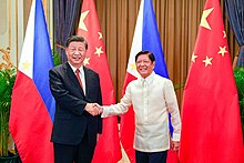 Marcos with Chinese leader Xi Jinping in Bangkok, November 2022 Bongbong Marcos and Xi Jinping.jpg