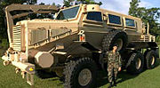 Thumbnail for File:Buffalo mine-protected vehicle and GI.jpg