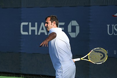 Cédric Pioline à l'US Open en 2010.