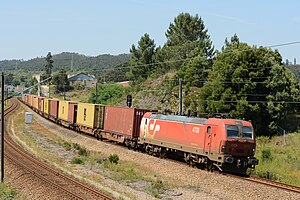 CP 4708 pulls a container train