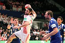 Ivano Balic was voted the best handball player in history in an online poll organised by the International Handball Federation. CRO - ISL (01) - 2010 European Men's Handball Championship.jpg