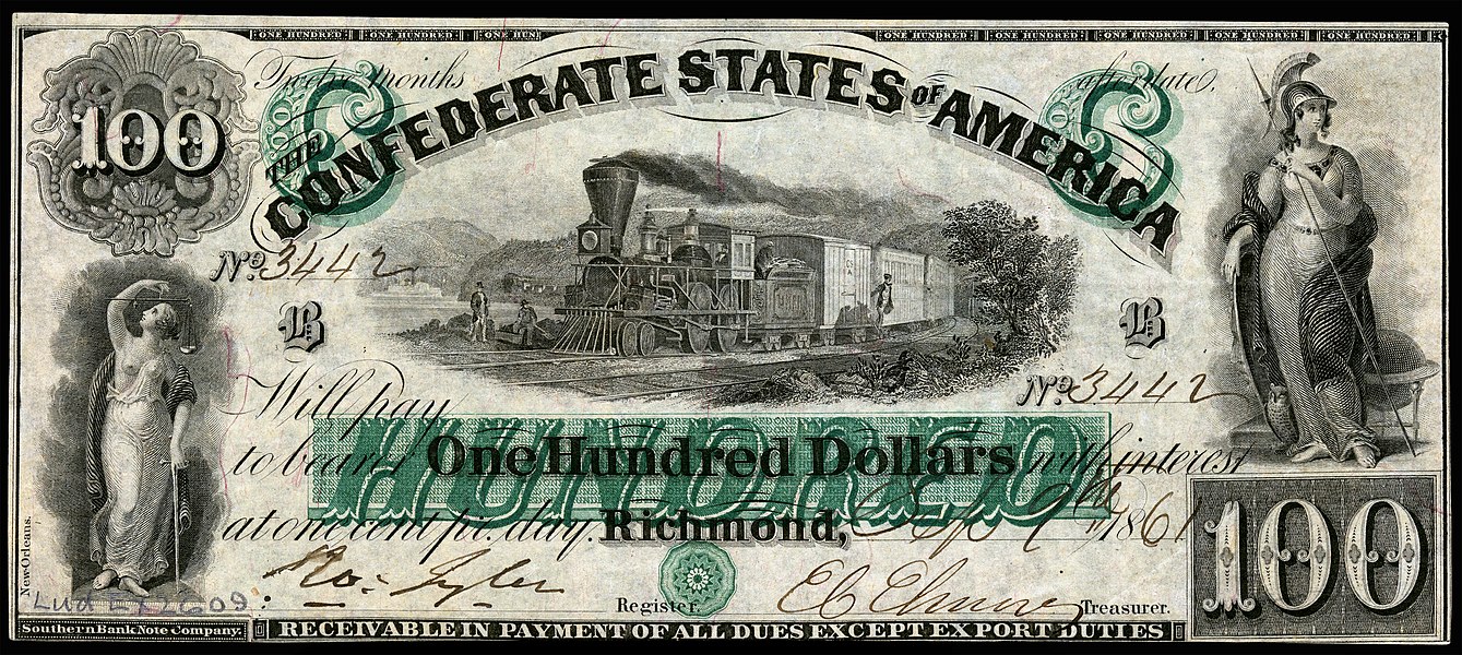 Доллары 19 века. Доллар США 1861. 100 Долларов США 1861 года. Старые американские банкноты. Старые 100 долларовые купюры.