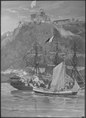 Captura del French Privateer Sandwich por infantes de marina armados en el Sloop Sally, de la fragata estadounidense Constitución, Puerto - NARA - 532590.tif