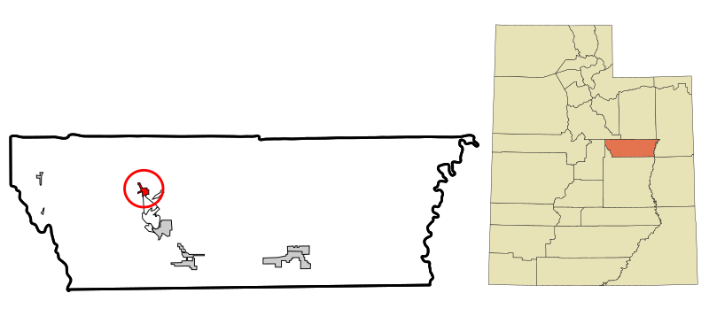 File:Carbon County Utah incorporated and unincorporated areas Helper highlighted.svg