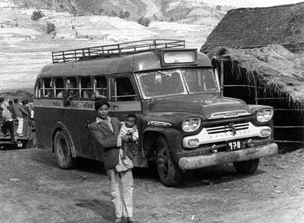 A Chevrolet bus of Nepal Transport Service in 1961.