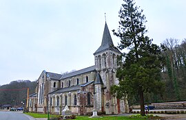 The church in Saint-Laurent-de-Brèvedent