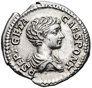 A denarius of Geta.