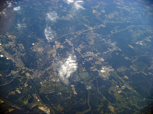 Aerial view of Columbus