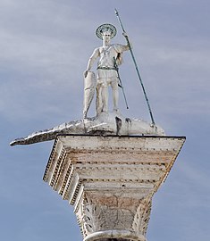 Estátua na Piazzeta em Veneza.