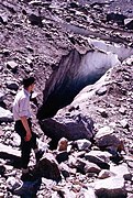 Crevasse on the Gorner Glacier, Zermatt, Switzerland