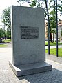 Back side of the monument of Tomáš G. Masaryk