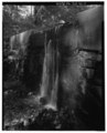 DETAIL OF SOUTH ELEVATION OF DAM WALL, SHOWING WATER FLOW AND PORTION OF WEST PARAPET WALL, LOOKING NORTHWEST - Whitman Estate, Lower Pond Spillway, Approx. .5 mile south of HAER DEL,2-NEWCA,48-7.tif