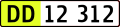 2008-style Danish registration plate for vehicles allowed for both commercial and common transportation