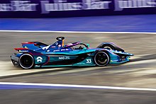 Ticktum practicing a full power lap at the 2022 Mexico City ePrix. Dan Ticktum at the 2022 Mexico City ePrix.jpg