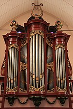 Orgel met twee klavieren en aangehangen pedaal in de H. Antonius van Paduakerk.