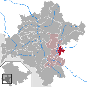 Poziția Dillstädt pe harta districtului Schmalkalden-Meiningen