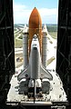 The rollout of Space Shuttle Discovery