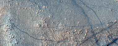 Close, color view of dust devil tracks, as seen by HiRISE under HiWish program