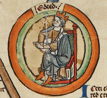 Eadred in a fourteenth-century manuscript