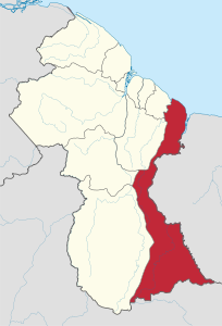 Berbice Orientale-Corentyne – Localizzazione