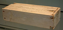A small wooden box inscribed with the names and titles of Merenre Nemtyemsaf I