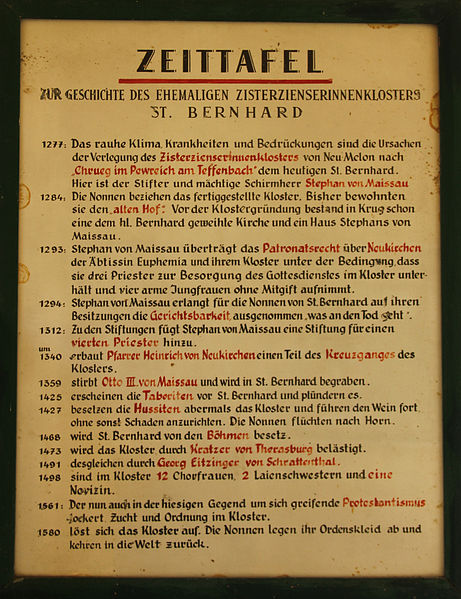 File:Ehemaliges Stift Sankt Bernhard - Zeittafel I.jpg