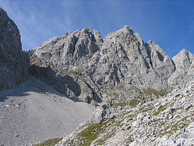 Zicht op Ellmauer Halt vanuit het zuiden.