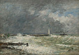 Entrée des jetées du Havre par gros temps, 1895, ჰავრი