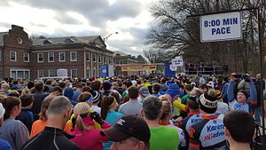 La ligne de départ Feaster Five à Andover, Massachusetts en 2015.