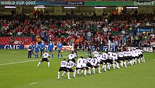 Fidschis cibi vor dem WM-Spiel gegen Kanada 2007