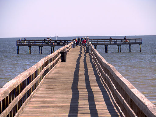 Fishing pier at Pine Gully Park 2014