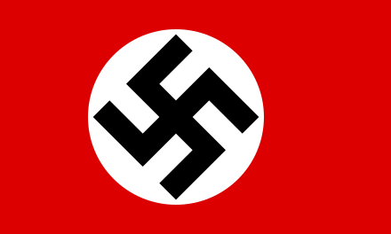 Bandera nacional-socialista del partit i de l'estat durant el Tercer Reich.