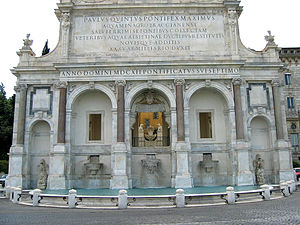 نافورة كنيسة لاكوا باولا في روما، وتعود إلى عصر النهضة.