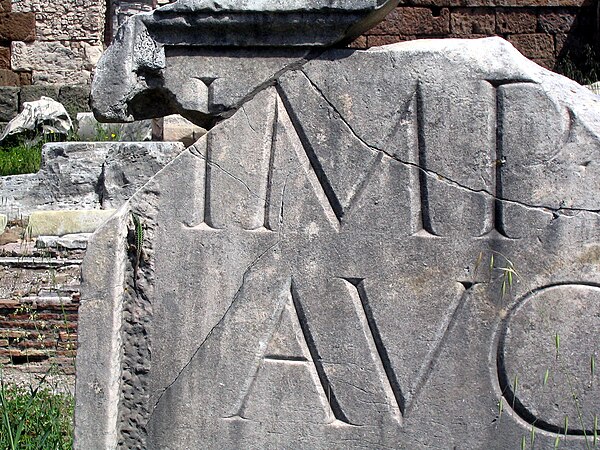 Roman square capitals, the inspiration for serif letters