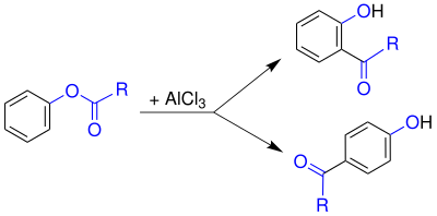 Reaktionsschema Fries-Umlagerung