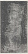 Gambar 5 Patung nenek moyang dari kayu, dengan sikap duduk dan ekspresi wajah yang magis (Tapanuli).