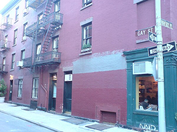 Gay Street at the corner of Waverly Place