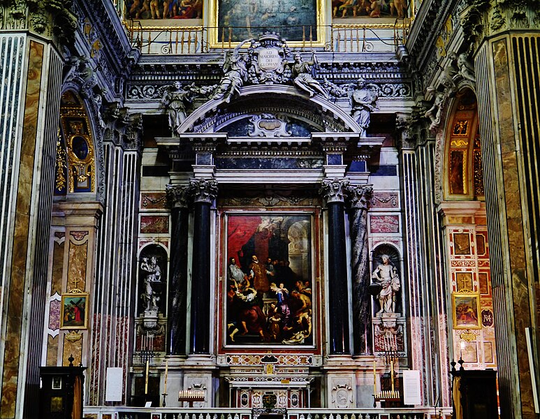 File:Genova Chiesa di Gesù e dei Santi Ambrogio e Andrea Interno Altare laterale 3.jpg