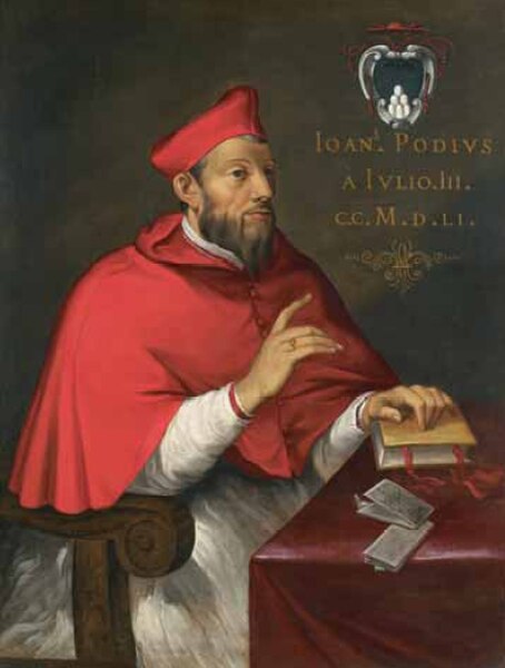 A portrait of Poggio in 1551, shortly after his appointment as cardinal