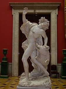 The Death of Adonis (1709) by Giuseppe Mazzuoli