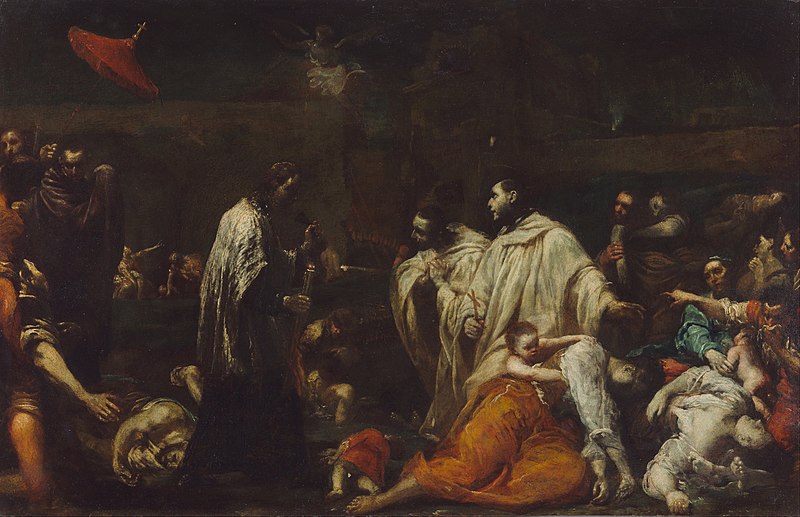 File:Giuseppe Maria Crespi (Italian (Bolognese) - Bernard Tolomei and the Plague in Siena - Google Art Project.jpg